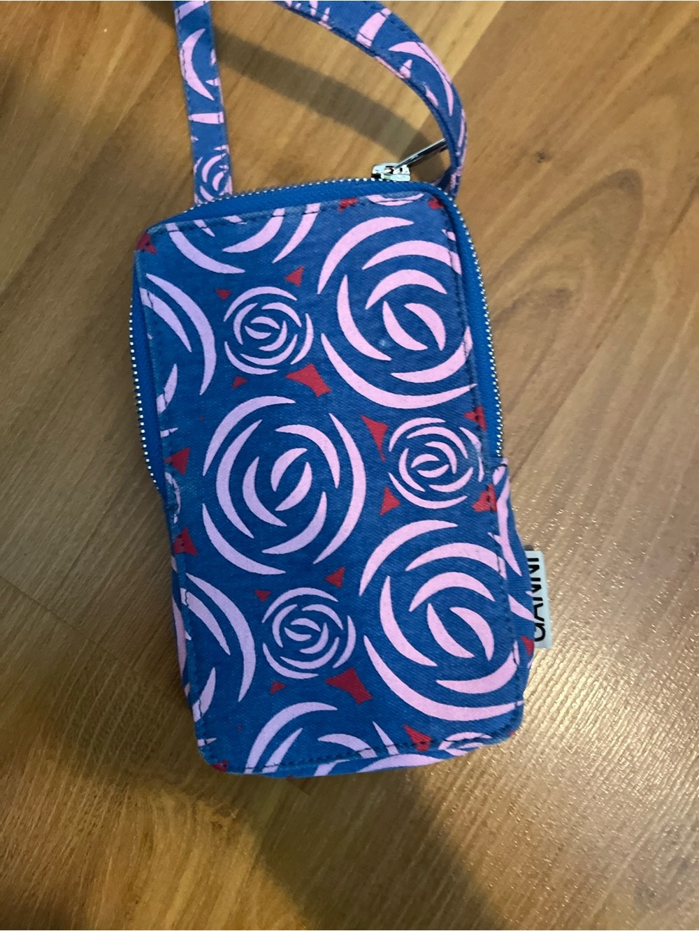 Ganni Blue and Pink Floral Crossbody Bag - Picture 3 of 6